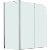 VidaXL Badewannenaufsatz 2-fach Faltbar ESG 120 x 68 x
