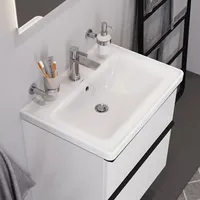 Duravit D-Neo Möbelwaschtisch 650 x 48 cm, mit Hahnloch,