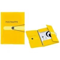 Herlitz Gummizugmappe PP A4 Postmappe transparent gelb
