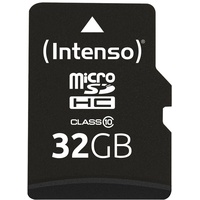 Intenso microSDHC 32GB Class 10 Speicherkarte SD-Adapter