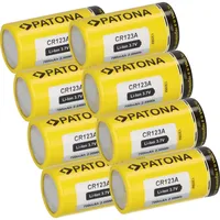 PATONA 8x PATONA Li-Ion 3,7V Akku CR123A 16340 Zelle