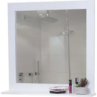 Mendler Wandspiegel HWC-F75, Badezimmer Badspiegel Spiegel, Ablagefläche Landhaus 58x59x12cm