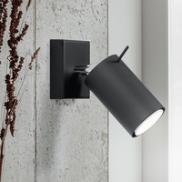 ETC Shop Wandspot schwarz Wandleuchte Spot schwarze Wandlampe, Strahler