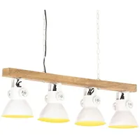 VidaXL Deckenlampe Industriestil Weiß E27 Mangoholz