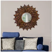 WOMO-DESIGN Wandspiegel Braun, Metall, 73x4x73 cm Spiegel, Wandspiegel