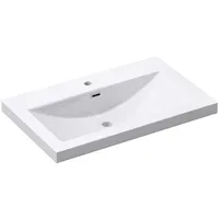 SoGood Design Waschbecken Colossum01, Weiß aus Gussmarmor, Waschtisch, Waschplatz,
