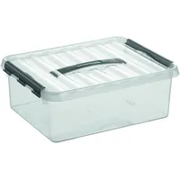 SUNWARE Aufbewahrungsbox Q-line 12 Liter mit Deckel, transparent