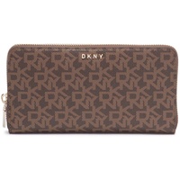 DKNY Women's Bryant-New Zip Arou Bi-Fold Wallet, Mocha/Caramel