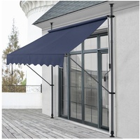 Pro.tec Klemmmarkise Stem 150x120x220-309 cm Dunkelblau