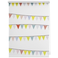 Lichtblick Rollo Klemmfix, ohne Bohren, Verdunkelung, Wimpelkette bunt -