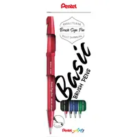 Pentel SES15C Brush-Pen farbsortiert, 4 St.