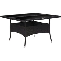 VidaXL Garten-Esstisch 120 x 120 x 75 cm schwarz