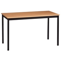 Sodematub Mehrzwecktisch buche, schwarz rechteckig, Vierkantrohr schwarz, 120,0 x