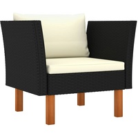 VidaXL Polyrattan Gartensofa schwarz/weiß 315764