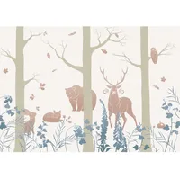 KOMAR Fototapete Forest Animals 400 x 280 cm