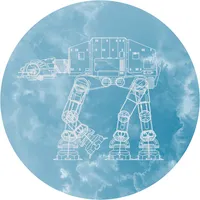 KOMAR Vlies Fototapete Dot Star Wars AT-AT Ø 128