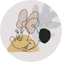KOMAR Vlies Fototapete Dot Minnie Line Art Ø 128