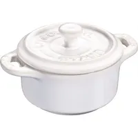 Staub Mini Cocotte 10 cm, rund Elfenbein-Weiß, Keramik