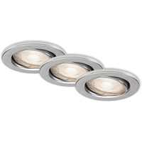 Briloner Einbauleuchte 3er Set rund grau
