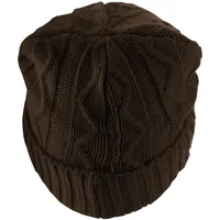MSTRDS Beanie Cable Flap in Braun, Größe ONE SIZE