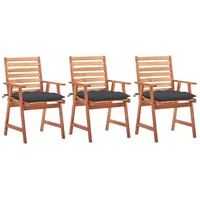 VidaXL Gartenstuhl 62 x 62 x 92 cm grau