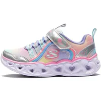 SKECHERS Heart Lights Rainbow Lux sports shoes sneakers, Silver