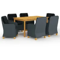 VidaXL Garten-Essgruppe 7-tlg. dunkelgrau 3067852