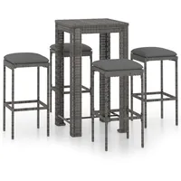 VidaXL Gartenbar-Set 5-tlg. Grau