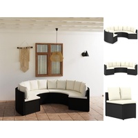 VidaXL Garten-Lounge-Set 6-tlg. schwarz