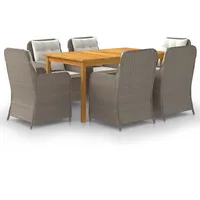 VidaXL Garten-Essgruppe 7-tlg. braun 3067822