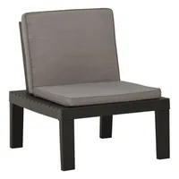 VidaXL Garten-Lounge-Stuhl schwarz/grau