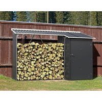 Duramax Kaminholzregal mit Aufbewahrungsschrank 2,72 x 1,09 m