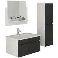 Jet-Line Badmöbelset GASTEIN 3-tlg. Schwarz