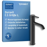 Duravit C.1 L ohne Ablaufgarnitur - schwarz matt