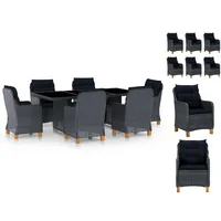 VidaXL Garten-Essgruppe 7-tlg. dunkelgrau 3060165