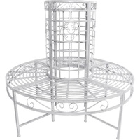 Garden Pleasure Baumbank LARISSA 950528 weiß Metall 121,0 cm