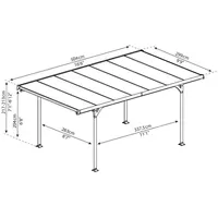 CANOPIA Carport MODENA 5000 5,04 x 3,00 m schwarz