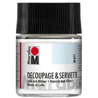 Marabu 114005843 Servietten-Lack und-kleber, transparent