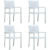 VidaXL Gartenstuhl 58,5 x 53,5 x 88,5 cm weiß