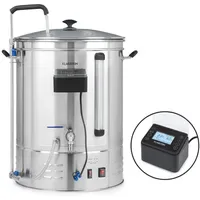 Klarstein Brauheld Pro Maischekessel, 3300W 70L 30-100°C Umwälzpumpe Edelstahl