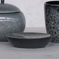 Aquanova Seifenschale Ugo Steingut Schwarz