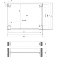 Schneider Electric Sockel 100mm Fronteinbausatz NSYSPF8100