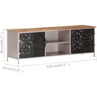 VidaXL TV-Schrank 120x30x40 cm Raues Mangoholz
