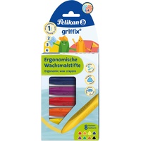 Pelikan Wachsmalstifte 8 St. Blau/Lila/Mehrfarbig