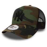 New Era Clean Trucker Kappe - Woodland Camo Black