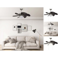 VidaXL Deckenventilator mit Lampe 76 cm Dunkelbraun
