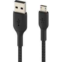 Belkin Micro-USB-Kabel ummantelt 1m schwarz CAB007bt1MBK