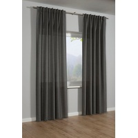 GARDINIA Schal mit Gardinenband Strukturdeko« silbergrau