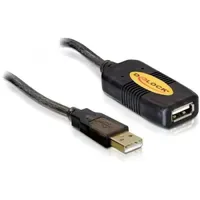 DeLock USB 2.0 USB-A Stecker, USB-A Buchse 10.00m Schwarz