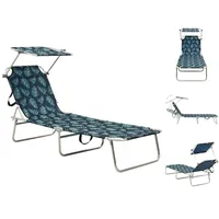 VidaXL Klappliege mit Sonnenschutz 187 x 57,5 x 27